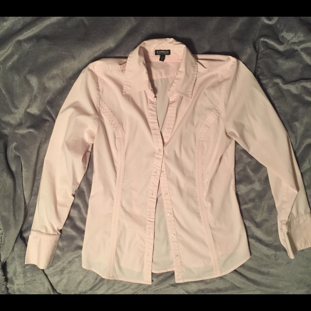 Blush pink woman’s Button down- Express